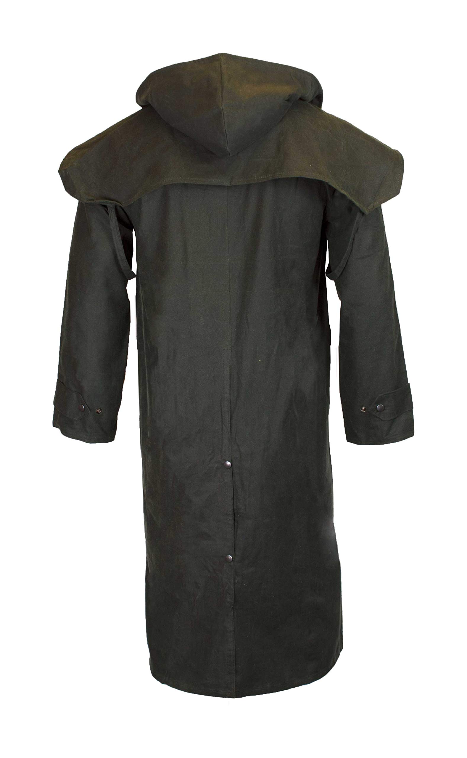 Walker & Hawkes – Impermeabile lungo cerato, unisex, stile mandriano, con cappuccio