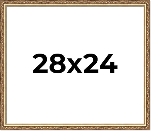 Vista 68 de Poster Palooza Marco de fotos de madera tradicional dorado antiguo de 6 x 18 pulgadas con plexiglás acrílico UV, respaldo de tablero de espuma