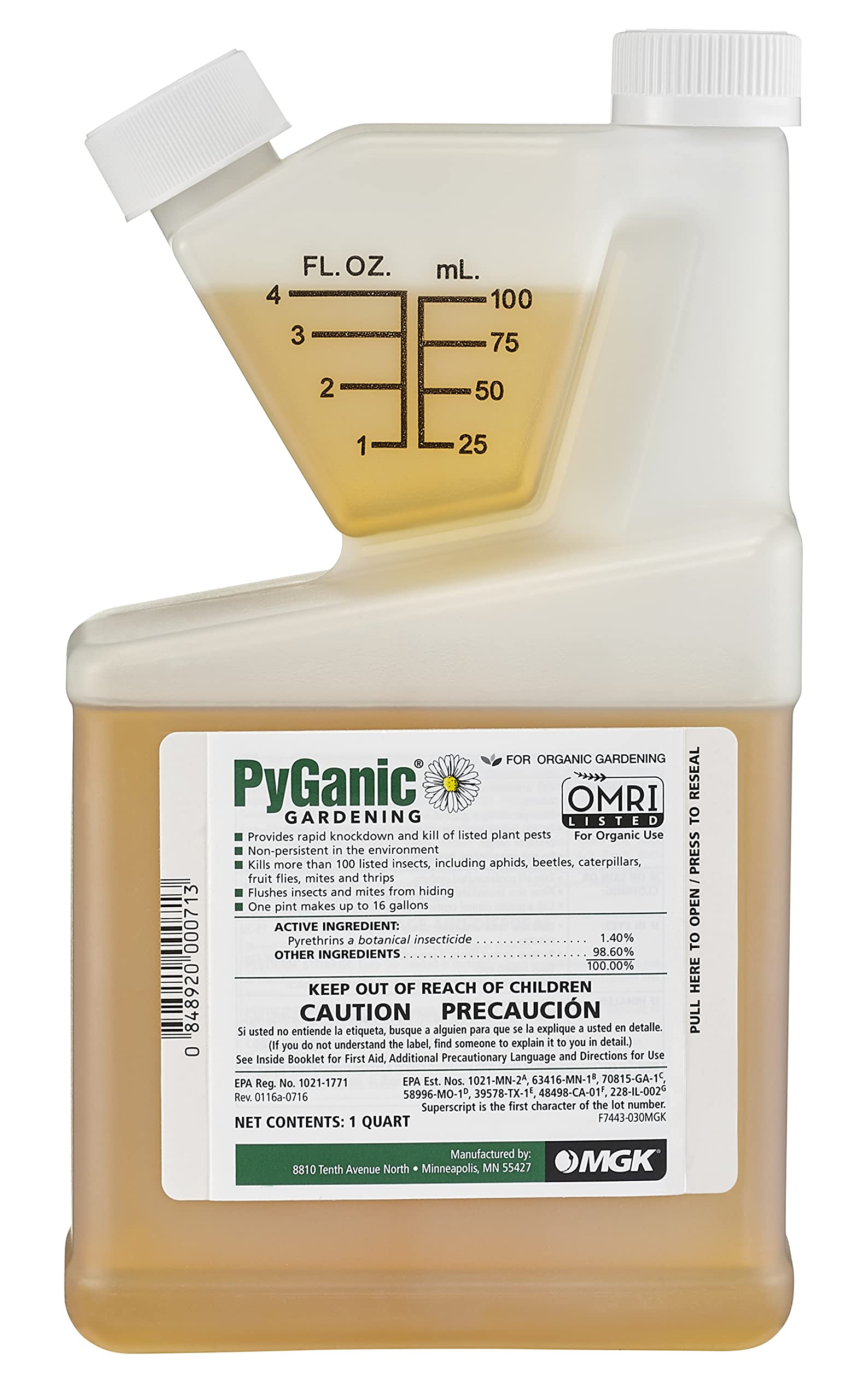 MGK - 10132 - Pyganic Gardening - Garden Product - 32oz