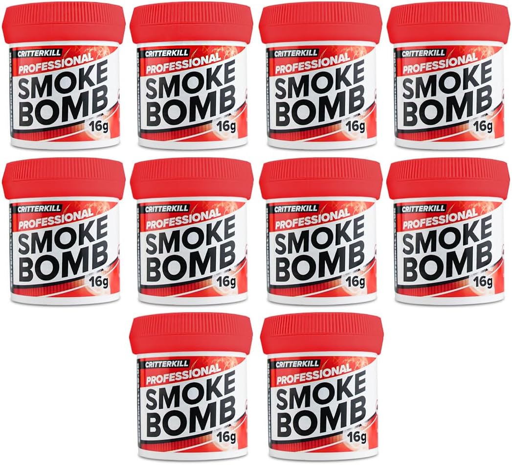 16g Smoke Bomb Fogger For Fleas, Bedbugs, Moths and all insects | Professional Strength (10)