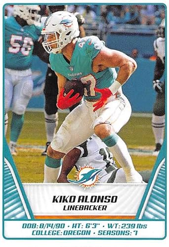 2019 NFL Football Panini Album Sticker #57 Kiko Alonso Miami Dolphins (2 inches Wide X 2 1/4 Inch Tall Individual Album Sticker)