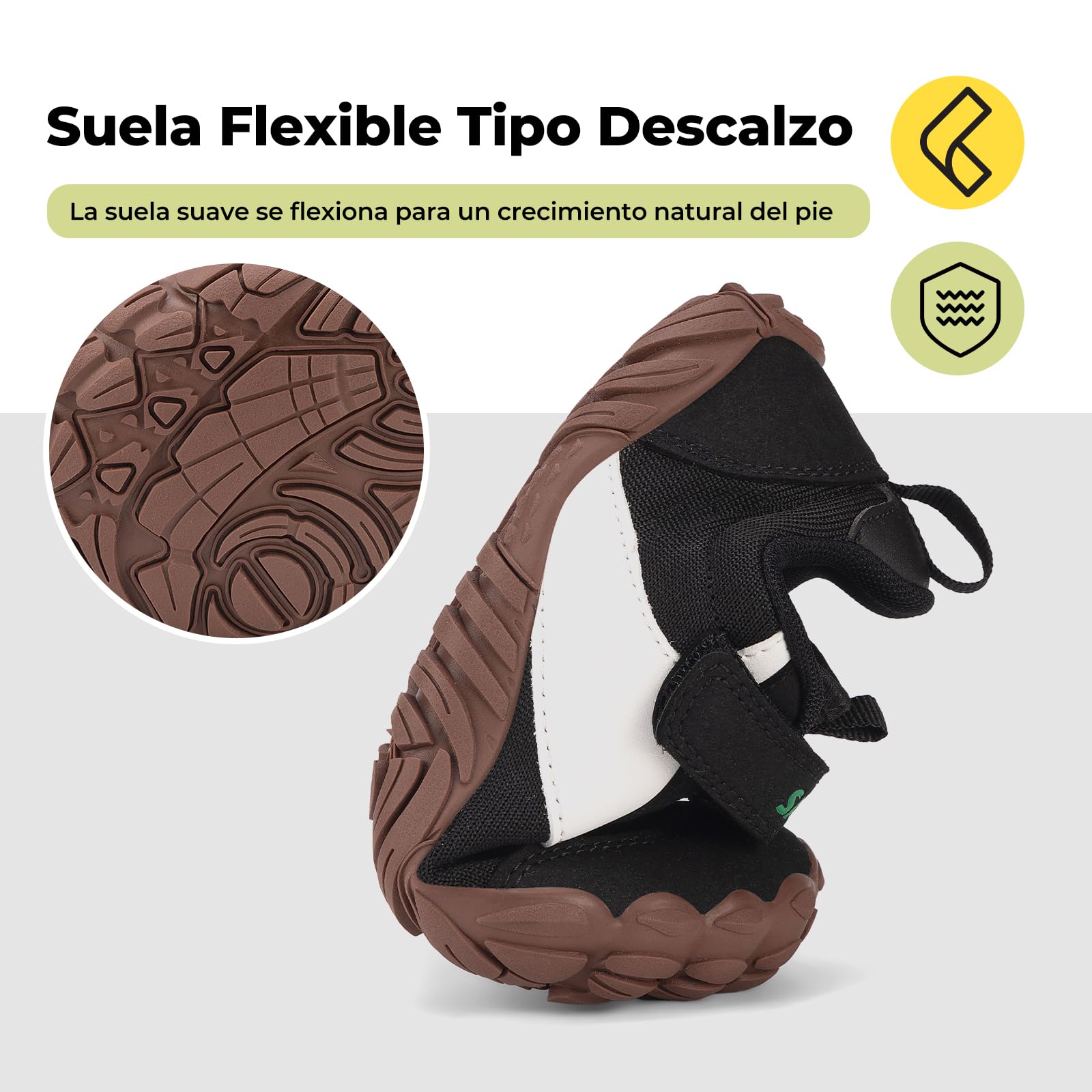 SAGUARO Zapatillas Barefoot Niños Niña Sneakers Minimalista Suaves y Ligeras con Puntera Ancha, Gr.25-36
