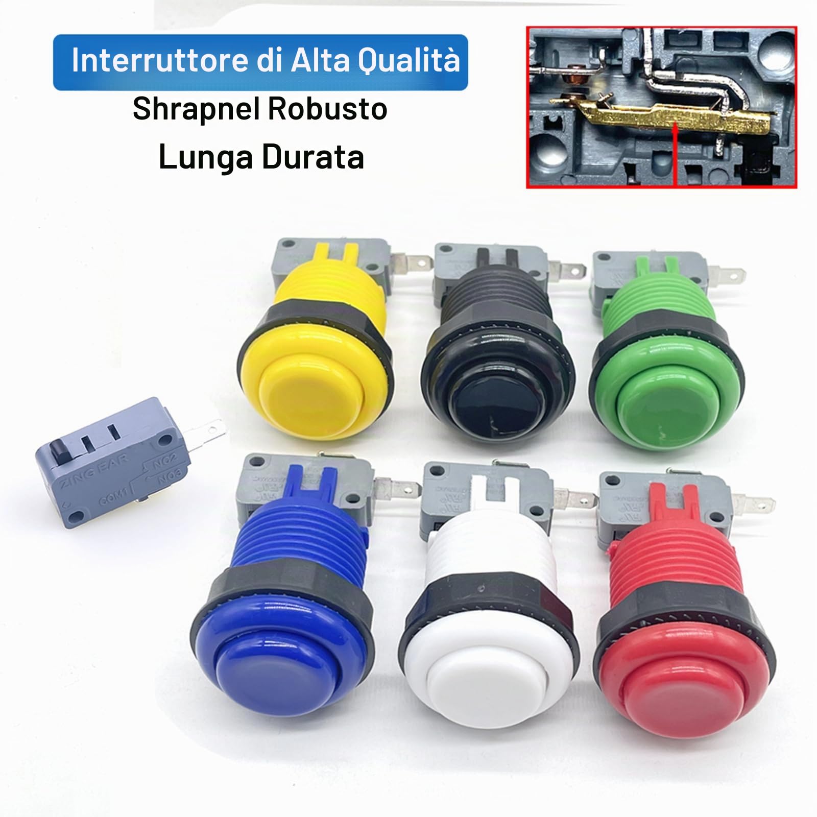 DX 9800 in 1, versione speciale, kit fai da te, fino a 4 giocatori, supporta giochi 3D, joystick, pulsanti, cablaggio, cavo (rosso blu)