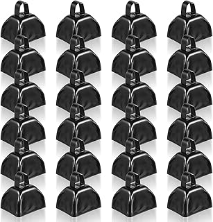 24 Pcs Metal Cowbell with Handle Cow Bells Noise Makers f...