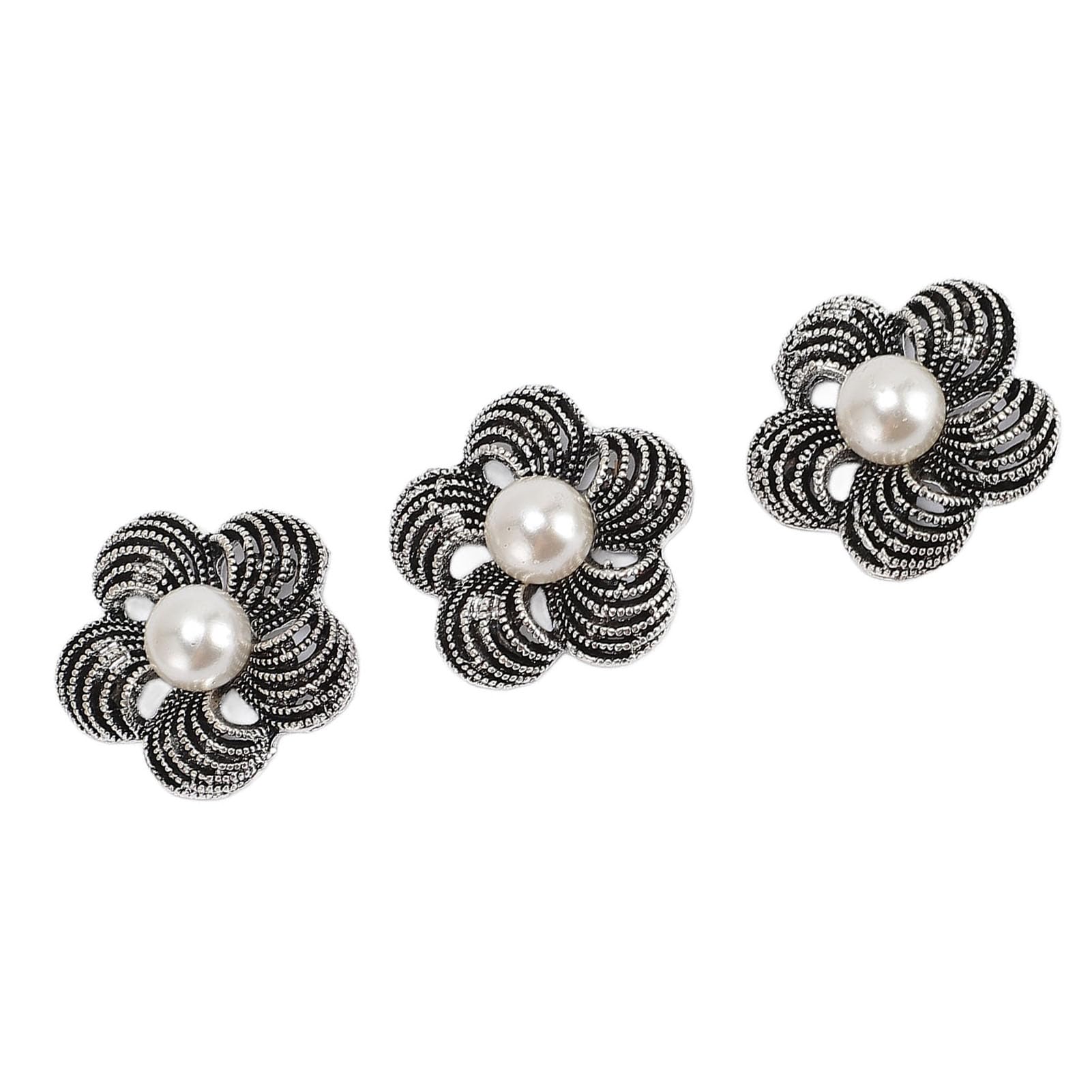 20 botones de flor de perla, aleación de zinc, exquisitos botones decorativos para ropa, zapatos, manualidades, fabricación de joyas — view 3