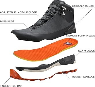 HUMTTO Men's Waterproof Hiking Backpacking Boots Lightweight Breathable Mid Hiking Shoes