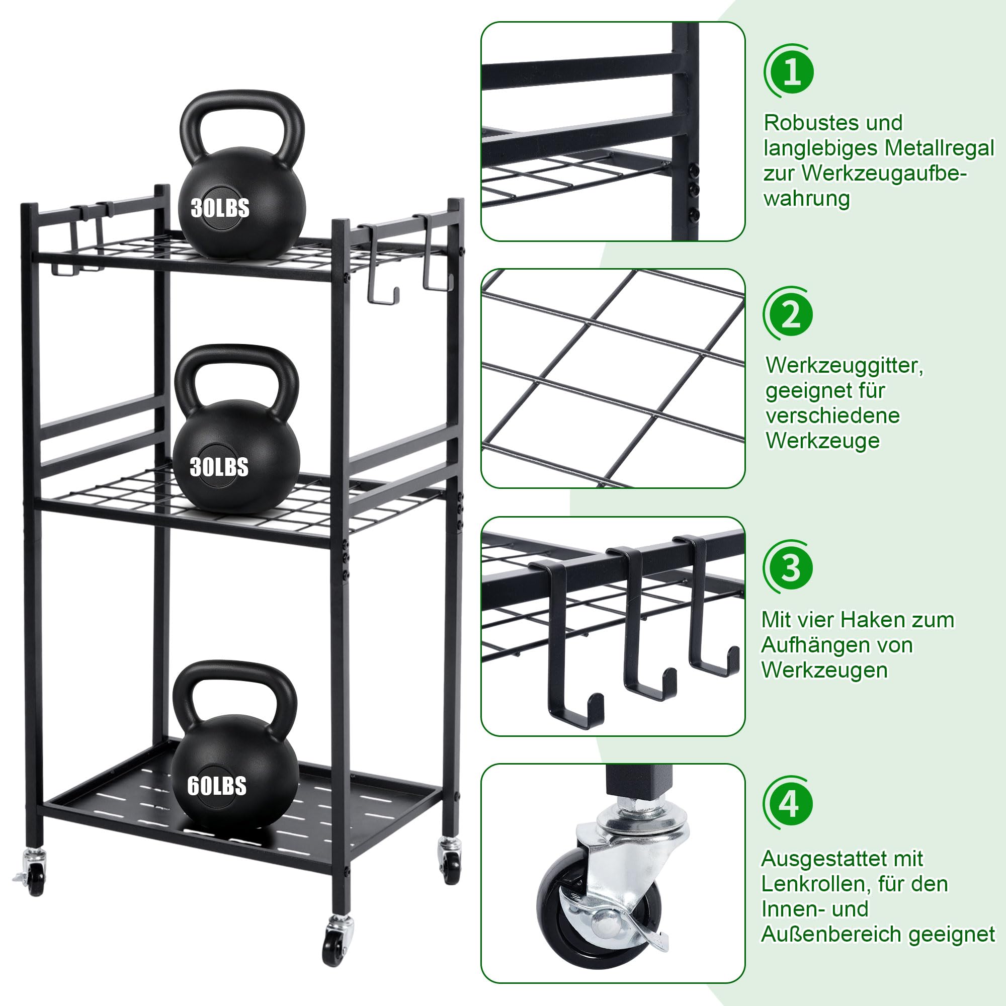 ohbien Rangement pour outils de jardin