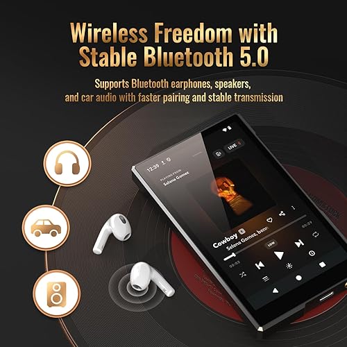 Miniatura 5 de Luoran Reproductor de MP3 con Bluetooth y WiFi, reproductor de música MP4 Android con Spotify, Play Store, descarga e instalación gratuita, pantalla