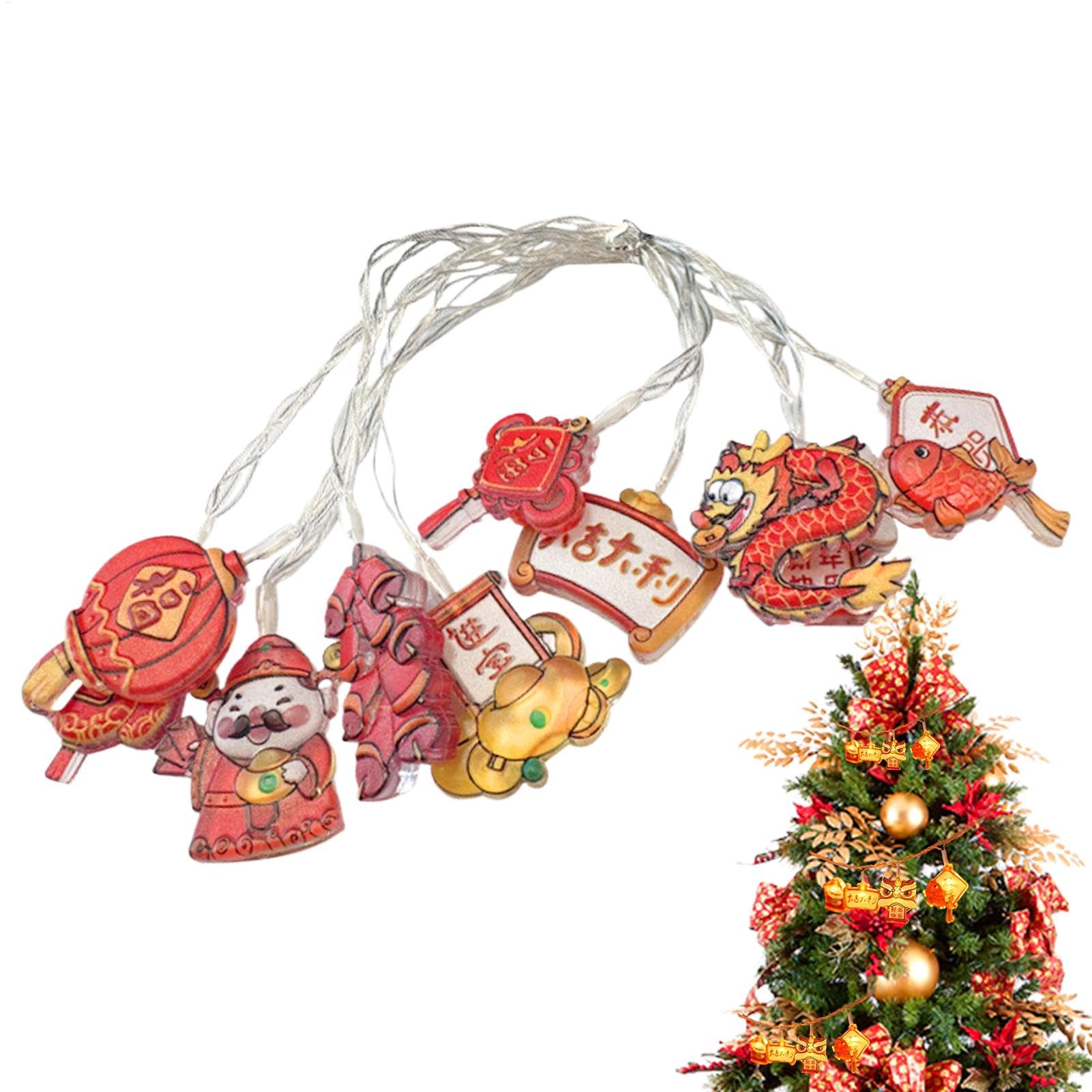 Luces de cadena de linterna china LED, luces de cadena chinas Lámparas de | Luces de cadena rojas LED, decoración del hogar interior de la lámpara de cadena, luces de