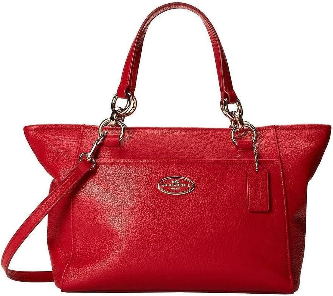 Coach Mini Ellis Tote in Pebble Leather - Red