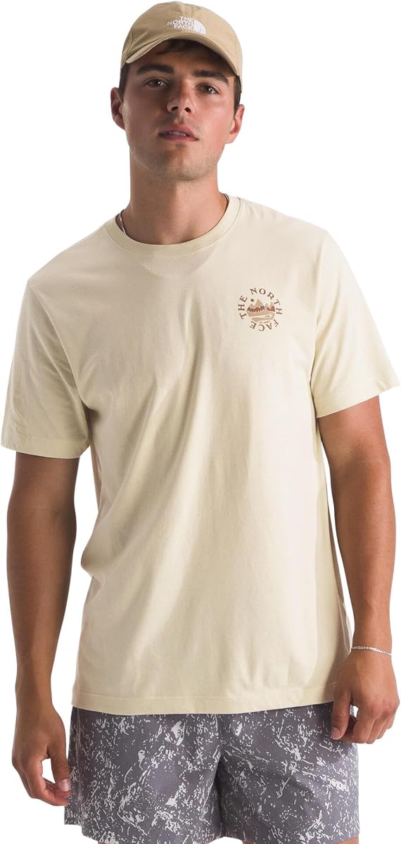 Camiseta de manga corta regular Sunrise Escape para hombre - Camiseta gráfica informal, ajuste regular, tela de algodón suave