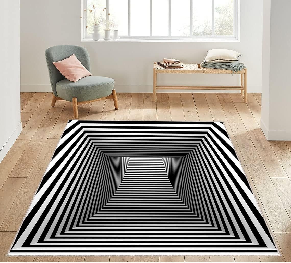 Tunnel Rug, Optical Illusion Rug, Optical Illusion Vortex