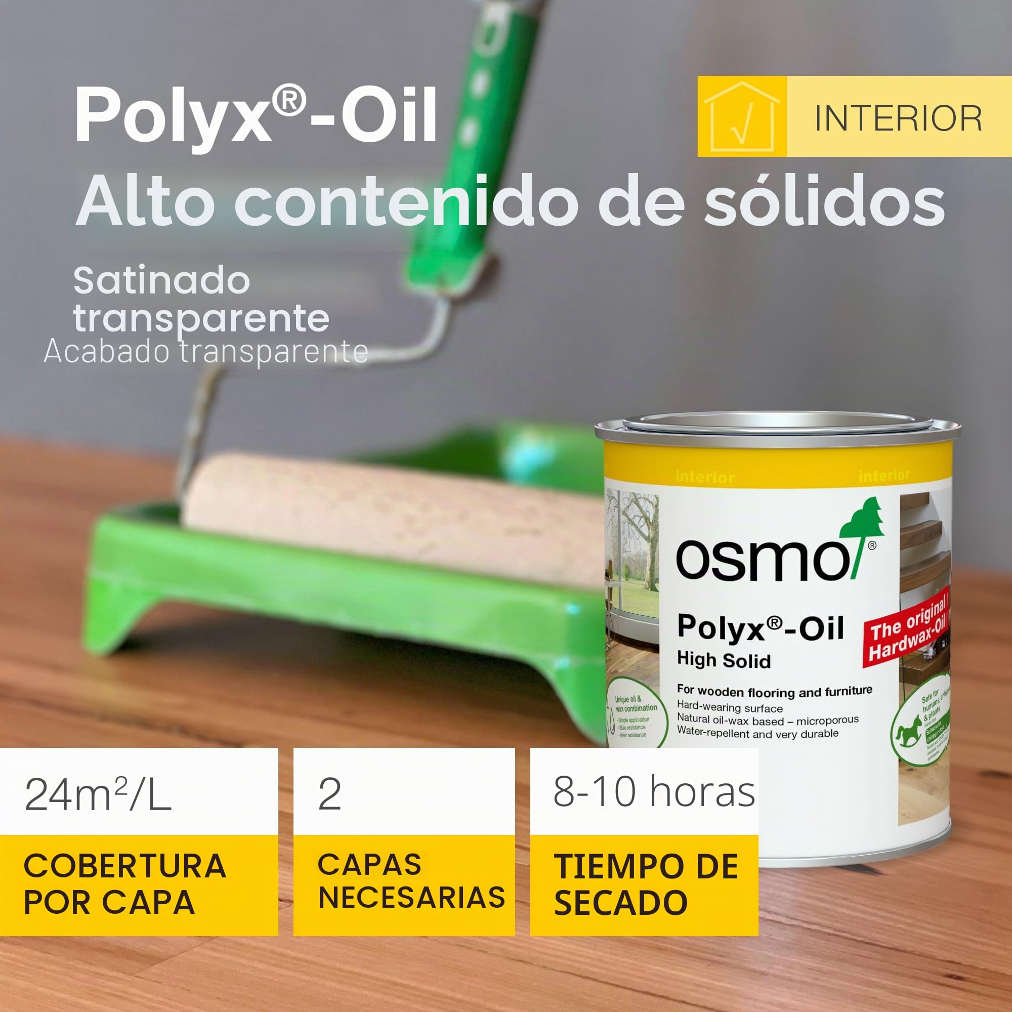 Osmo 3032 - 1 lata de aceite cera (750 ml), color satinado