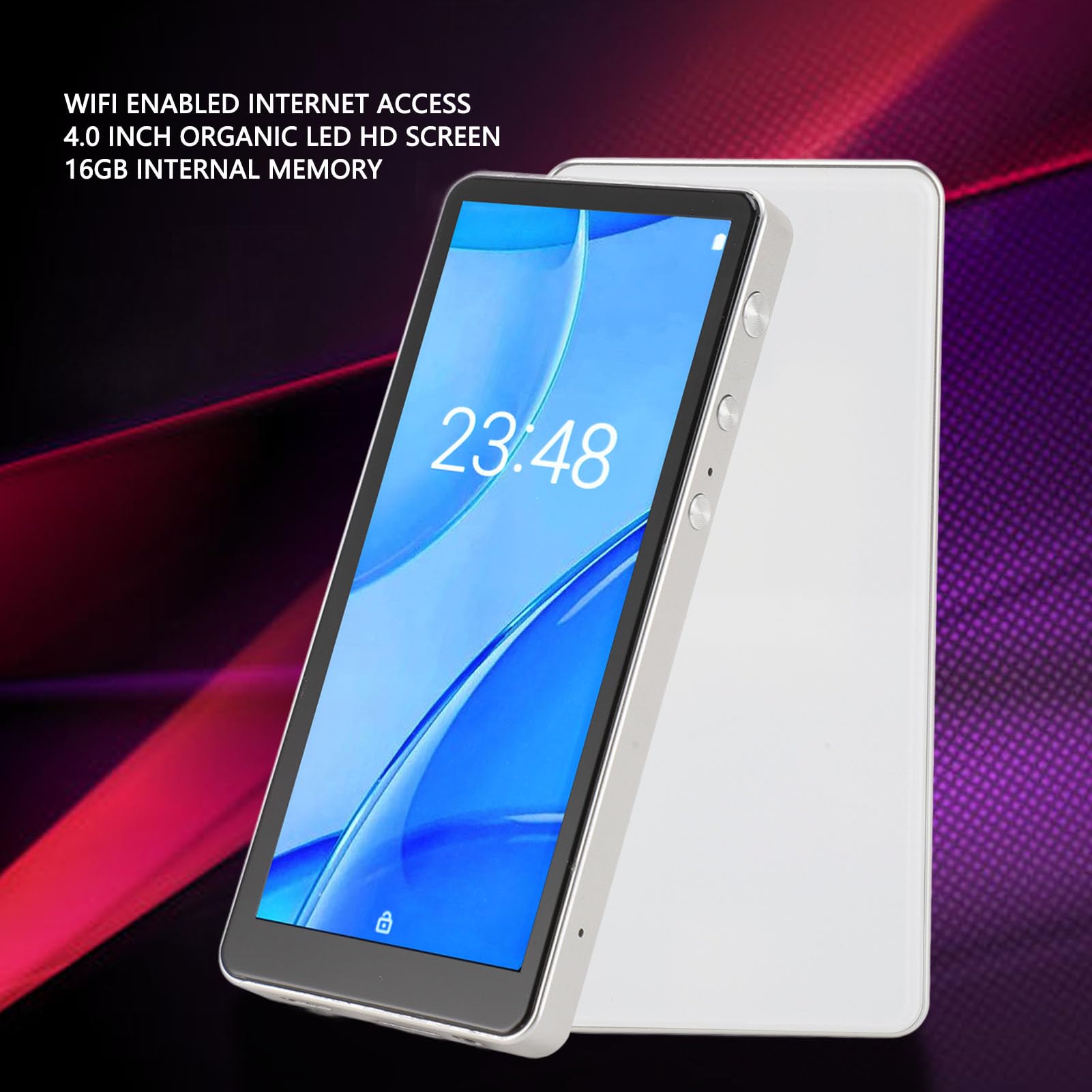 Jectse Reproductor MP4 con Bluetooth y WiFi, 2GB RAM 16GB ROM Reproductor de Música Digital con Pantalla Táctil de 4.0 Pulgadas, Reducción de Ruido Reproductor de Audio (Sin Tarjeta de