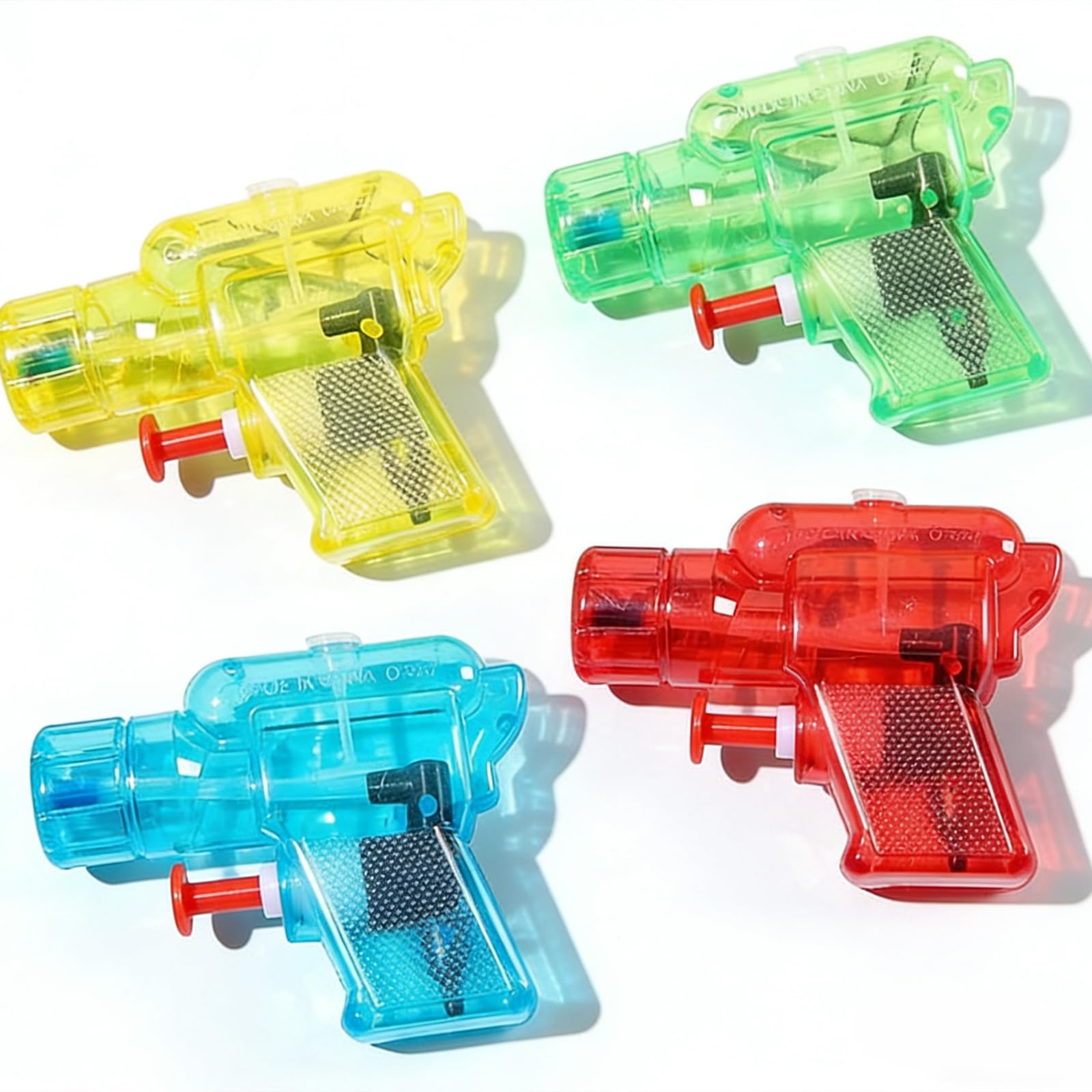 4 Pcs Water Gun Kids, Mini Gun, Transparent Guns, Plastic Squirt Water Guns, for Outdoor Fun Children'S Summer Garden Play And Birthday Party Bag Favours