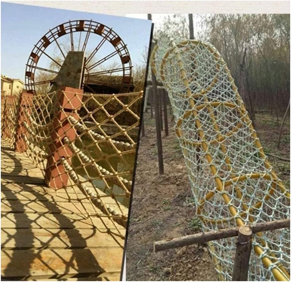 Pet Climbing Rope Net Children Safety Hemp - Background Wall Decorative Jute Twine String Netting Outdoor Training (8mm 10cm Hole) Rope(8mm-8cm,1x5m(3.28X16.4ft))