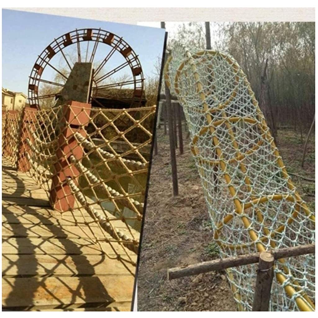 Siatka zabezpieczająca na zewnątrz dla dzieci, siatka jutowa do ogrodu, grubość 8 mm, 3 x 5 m, idealna do wspinaczki i zabawy