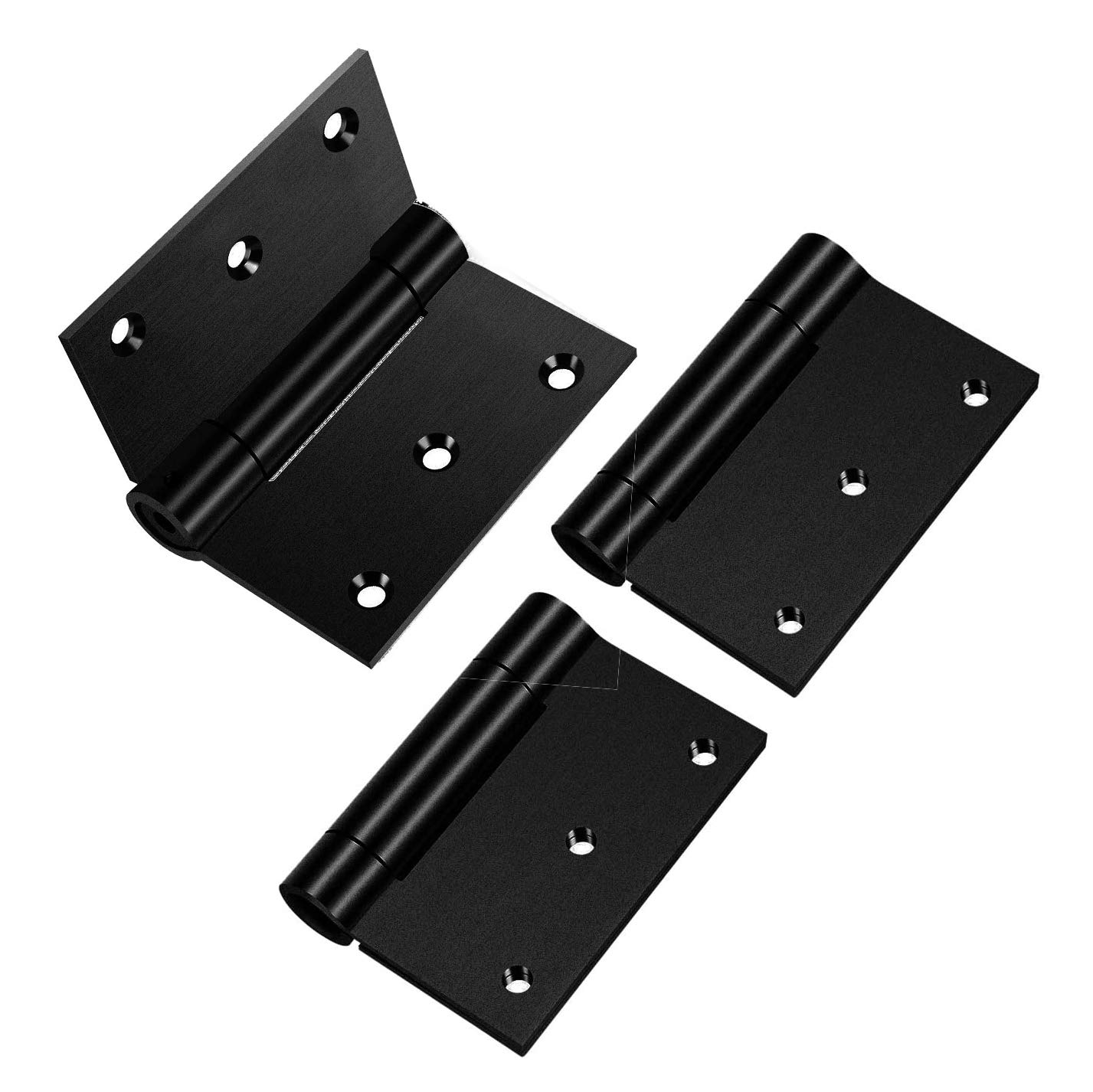 Charnière de porte à ressort lot de 3 en acier inoxydable noir 3mm