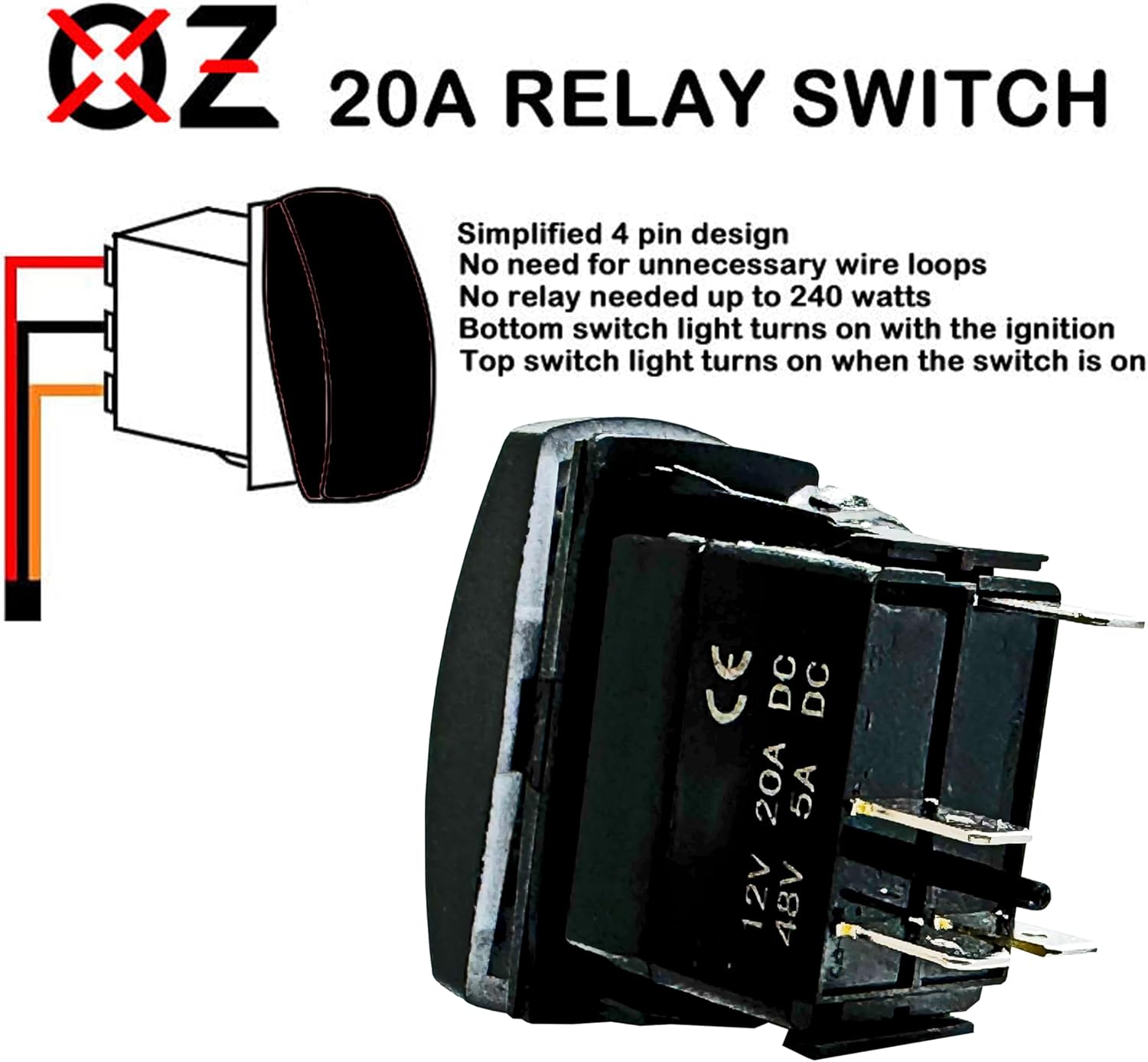 OZ-USA 150dB Dual Trumpet Off-Road Air Horn Kit with Pulse Power Busbar Plug Wiring Harness and Momentary ON/OFF Rocker Switch – Compatible with Polaris RZR Ranger General Trail S & XPEDITION ADV