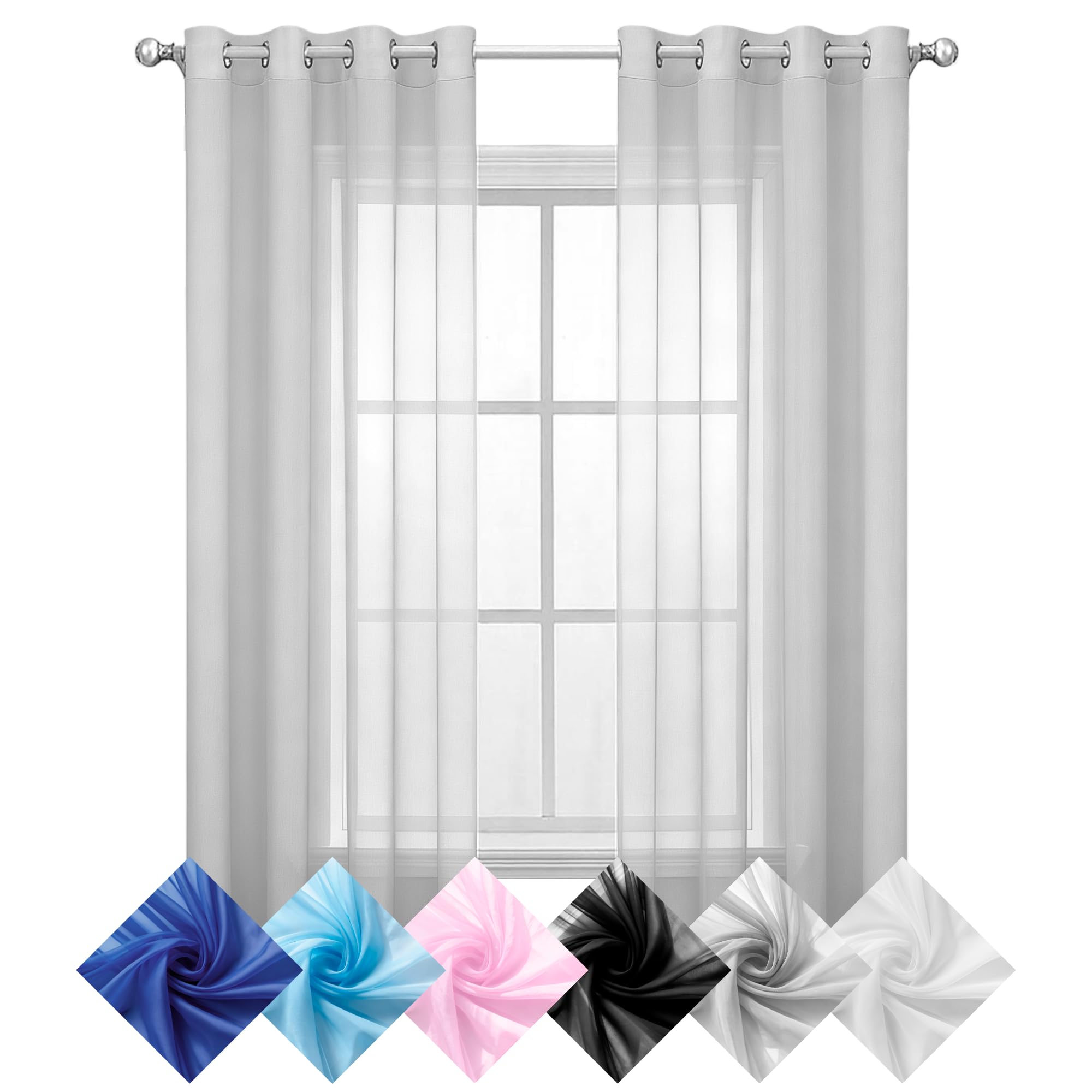 Rideaux voilages gris clair créateurs d'ambiance douce et cosy