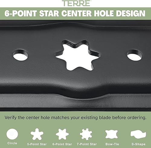 Vista 5 de Terre Products, paquete de 2 cuchillas para cortacésped de alta elevación, cubierta de 42 pulgadas, compatible con Cub Cadet RZT42, XT1, XT2