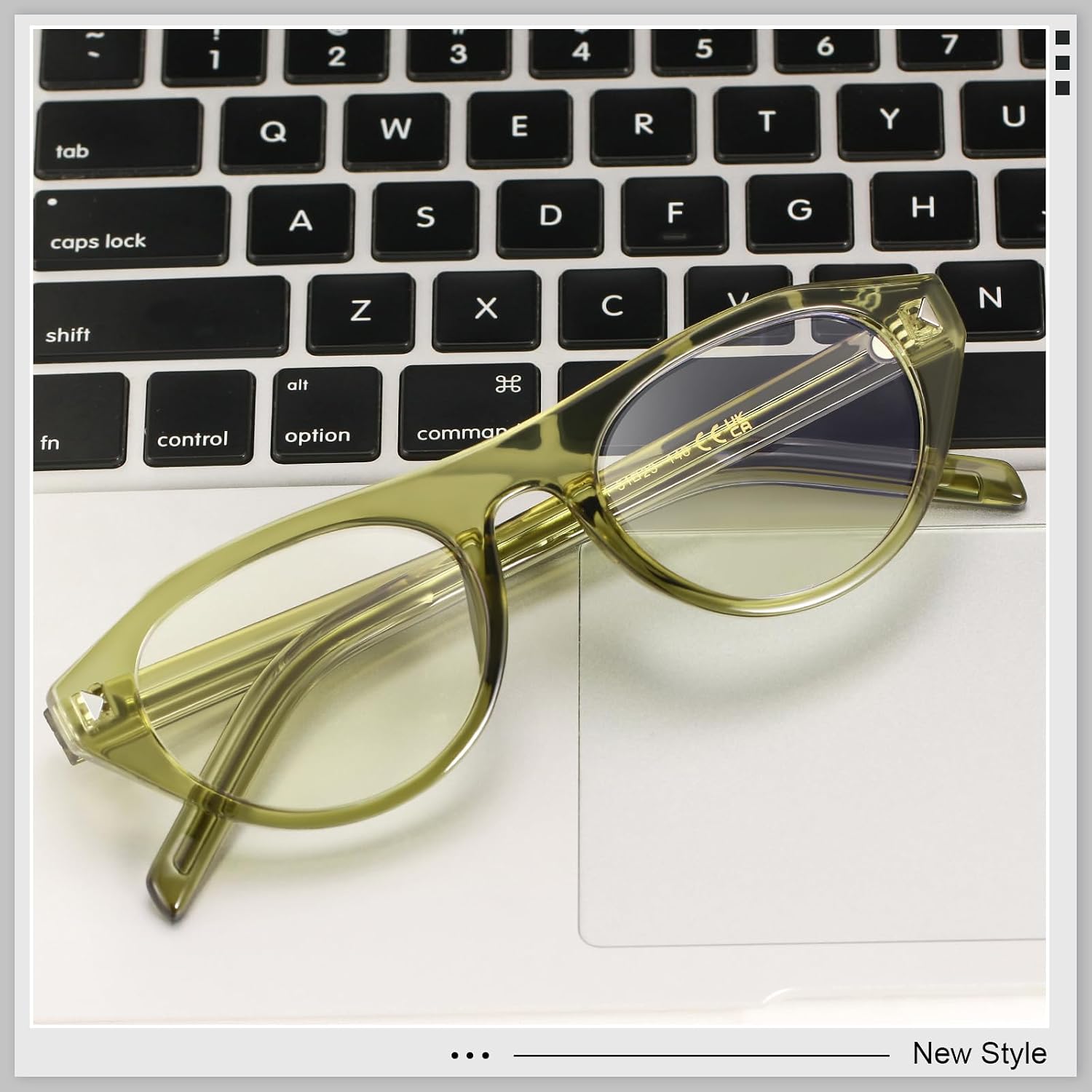 Oval Blue Light Blocking Glasses for Women Retro Cat Eye 90s Glasses Computer TV Eyeglasses Anti Eyestrain image 5