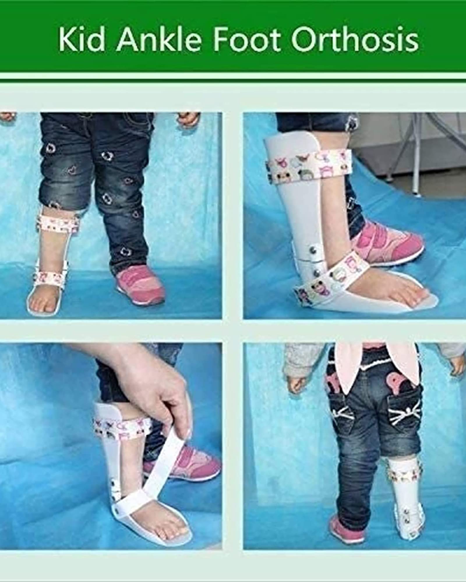 Ortesis de caída del pie para niños, inmovilizador, fascitis plantar, férula nocturna, soporte para articulación del tobillo, bota elástica para aliviar el dolor, L (L)