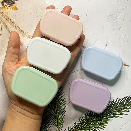Miniatura 3 de Paquete de 5 fundas para lentes de contacto bonitas, coloridas con herramienta de extracción de pinzas de espejo, kit de almacenamiento para lentes