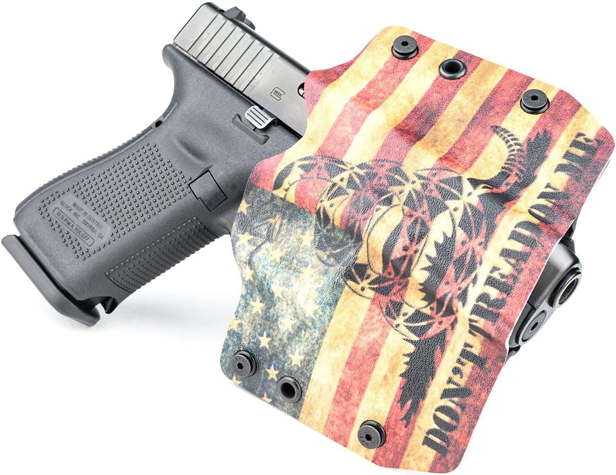 Don't Tread On Me Tan Snake Flag OWB Holster (Right-Hand, for FN FNS 40)