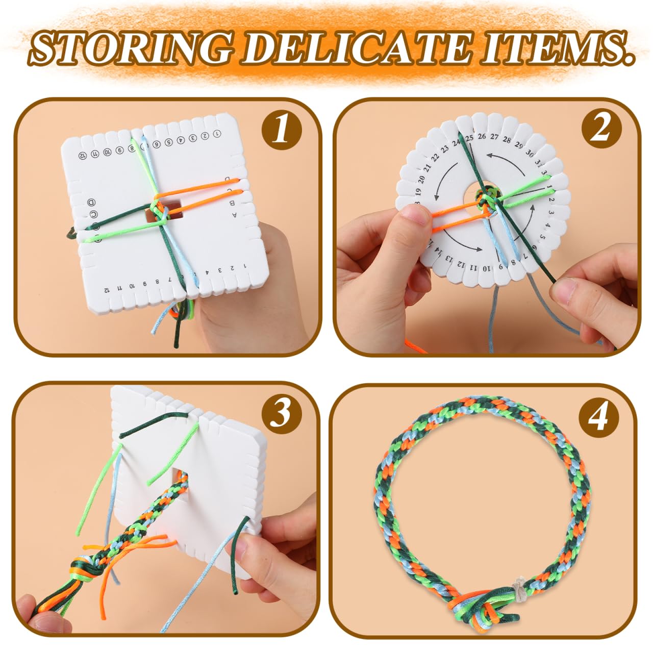 Amazon.com: Operitacx 12 Pcs Kumihimo Braiding Disk Set, Round and