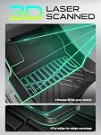 YHTAUTO Floor Mats Fit Chevy & GMC & Cadillac, Silverado/Sierra 1500 2500HD 3500HD, Suburban, Tahoe, Yukon/Yukon XL, Escalade/Escalade ESV, TPE All Weather Car Mats Waterproof Odorless Floor Liner