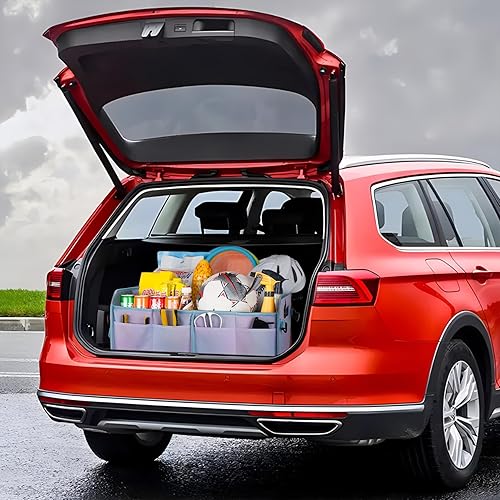 Miniatura 2 de Organizador de maletero para SUV y sedán, organizadores y almacenamiento de automóvil, correas plegables y ajustables, organización resistente de