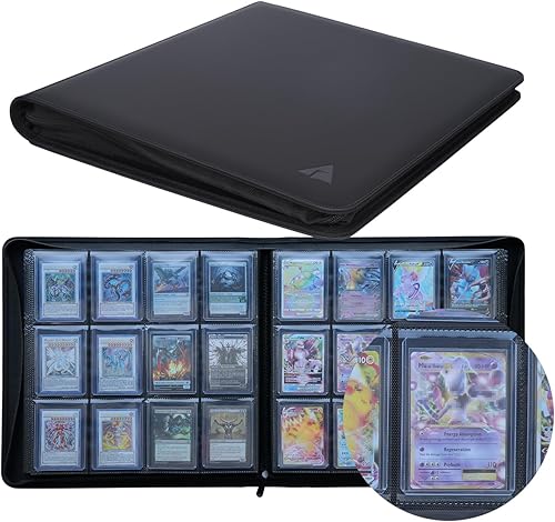 Rayvol Carpeta de 12 bolsillos con capacidad para 432 cargadores superiores de 12 bolsillos para almacenamiento de tarjetas, 400 bolsillos de doble