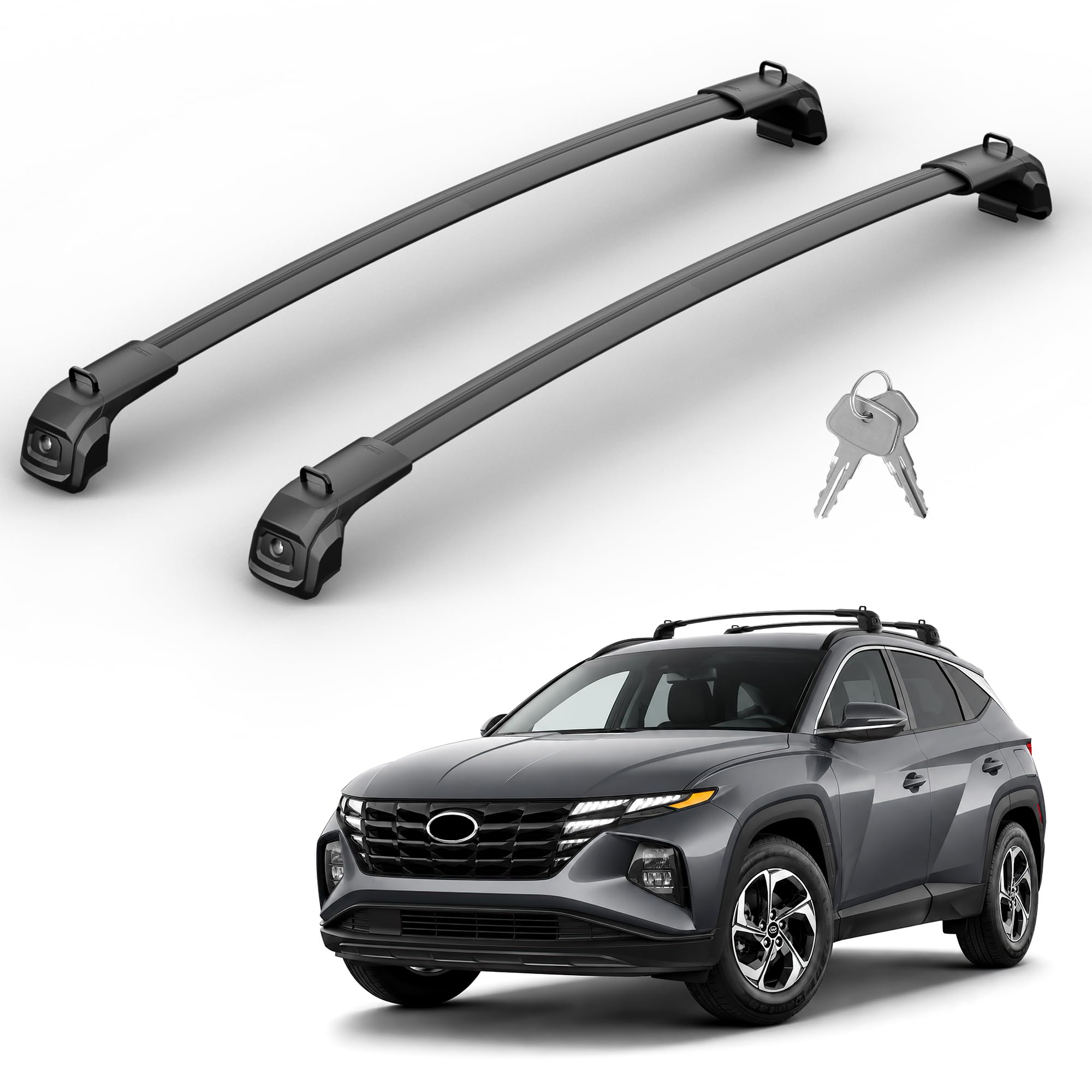 360Lbs Roof Rack Cross Bars Compatible with Hyundai Tucson 2016-2026 SE/SEL/N Line/Limited, Heavy Duty Aluminum Roof Rails Crossbars Rooftop Luggage Racks Cargo Carrier