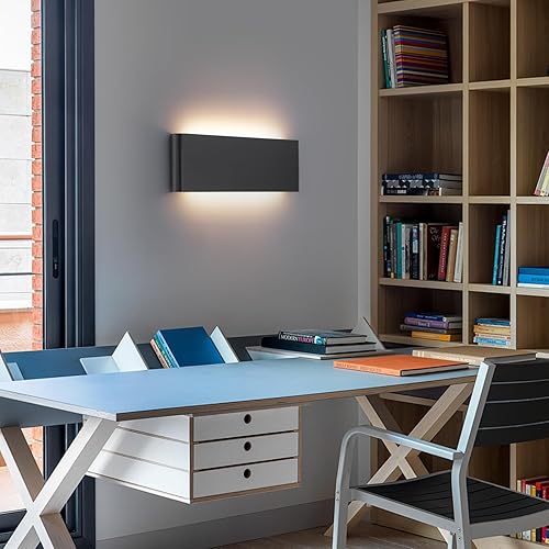 Miniatura 31 de Paquete de 4 lámparas de pared para exteriores de 12 W, para exteriores e interiores, apliques de pared LED negros modernos, IP65, impermeables, Luz