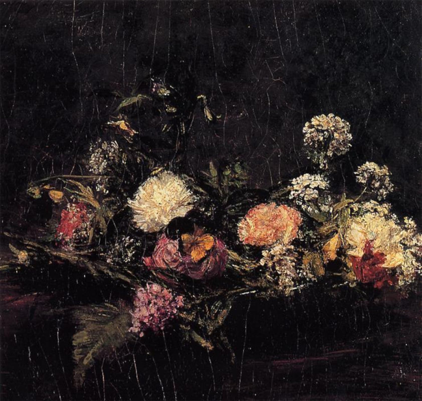 Posteriik No Frame Vintage Print Pop Art Landscape Artwork Flowers By Henri Fantin-Latour Art Prints For Office Home Decor 60X90cm