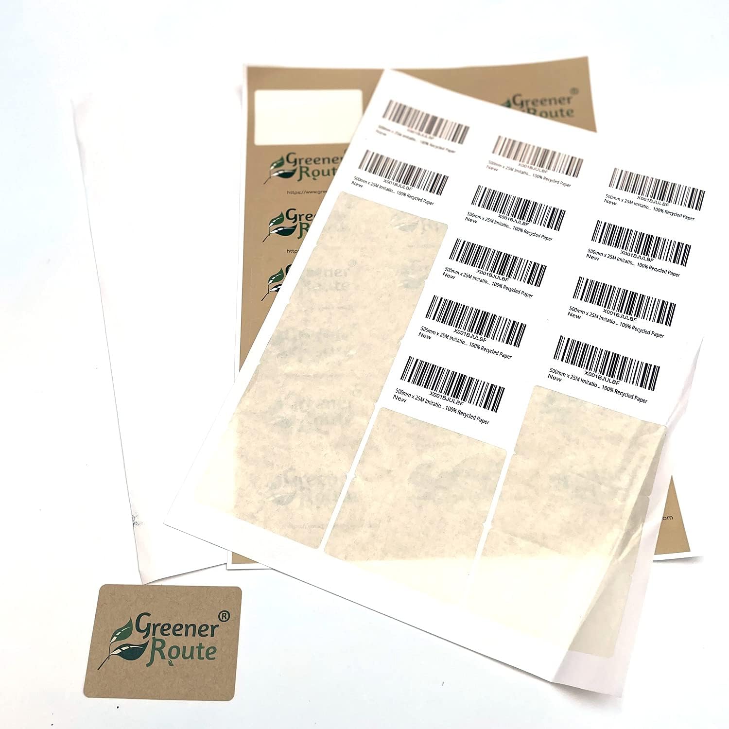 100 etichette autoadesive per indirizzi per foglio A4 (2400 etichette – 64 x 34 mm), Greener Route™, angoli curvi, etichette adesive ecologiche, multiuso (laser, fotocopiatrice, a