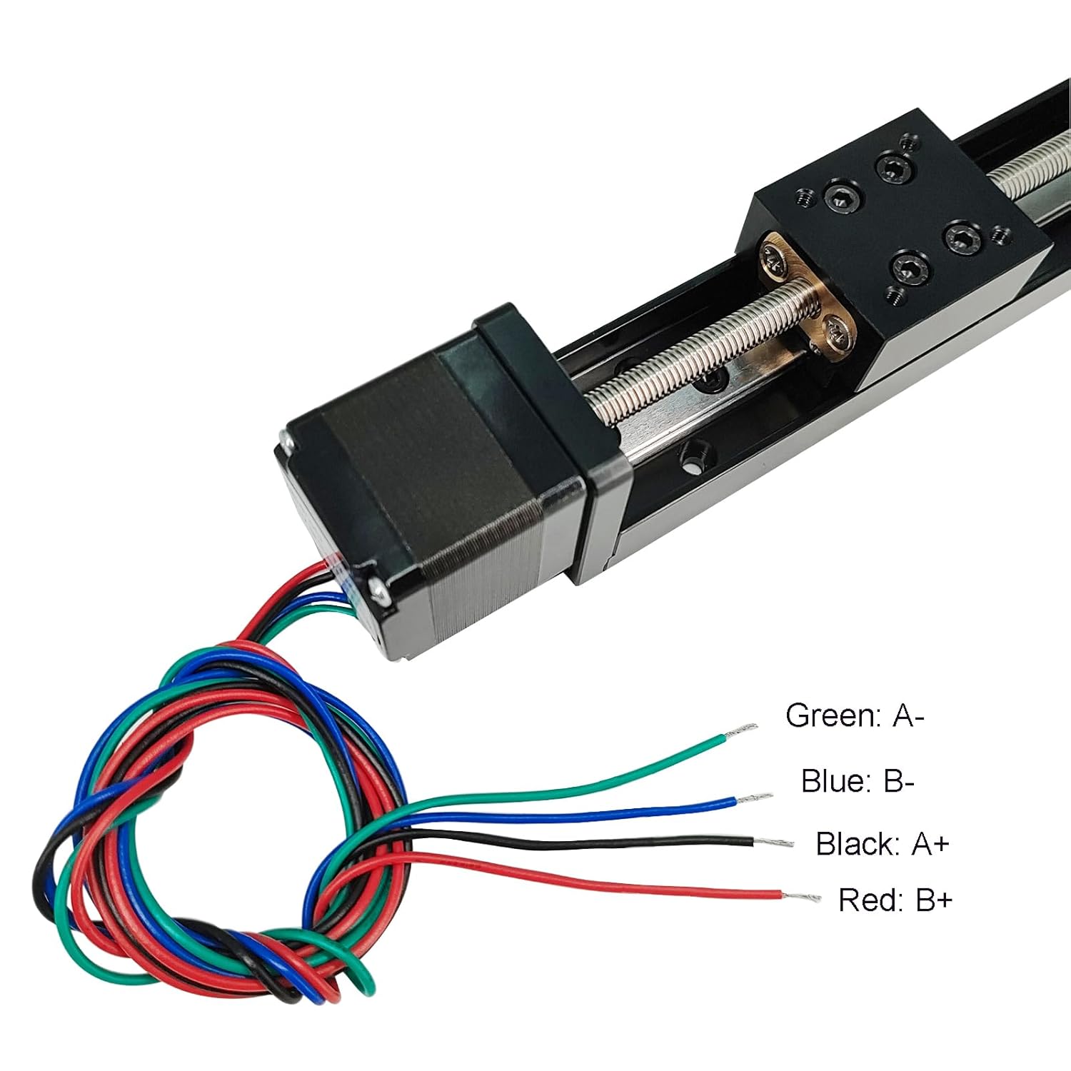 100mm Effective Travel Length Mini Linear Rail Guide Lead Screw T6x1 with NEMA11 Stepper Motor for DIY/CNC Router Parts X Y Z Linear Stage Actuator