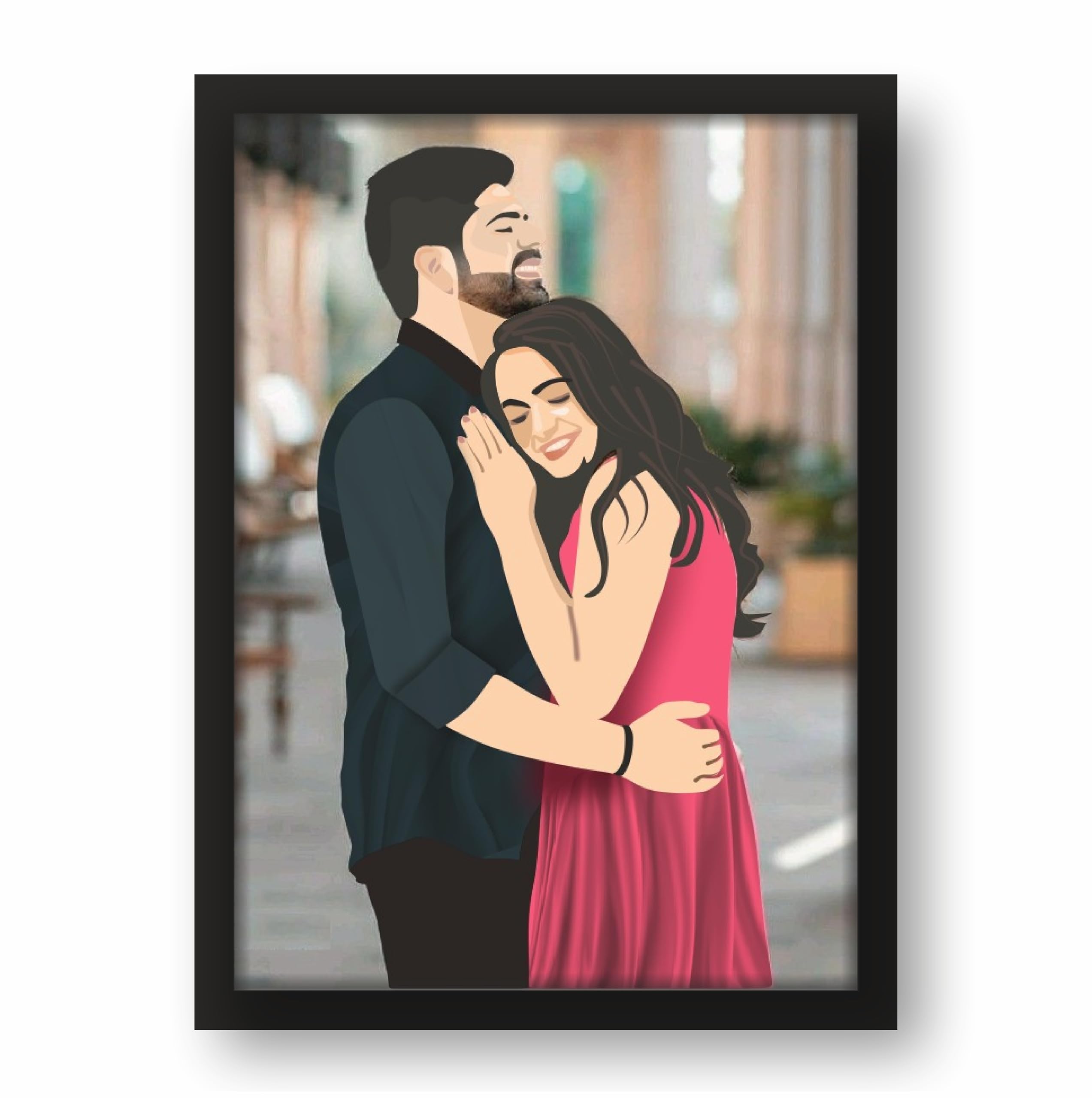 Personalized Digital Oil Painting Frame – 9.25 x 12.8 inch Unique…