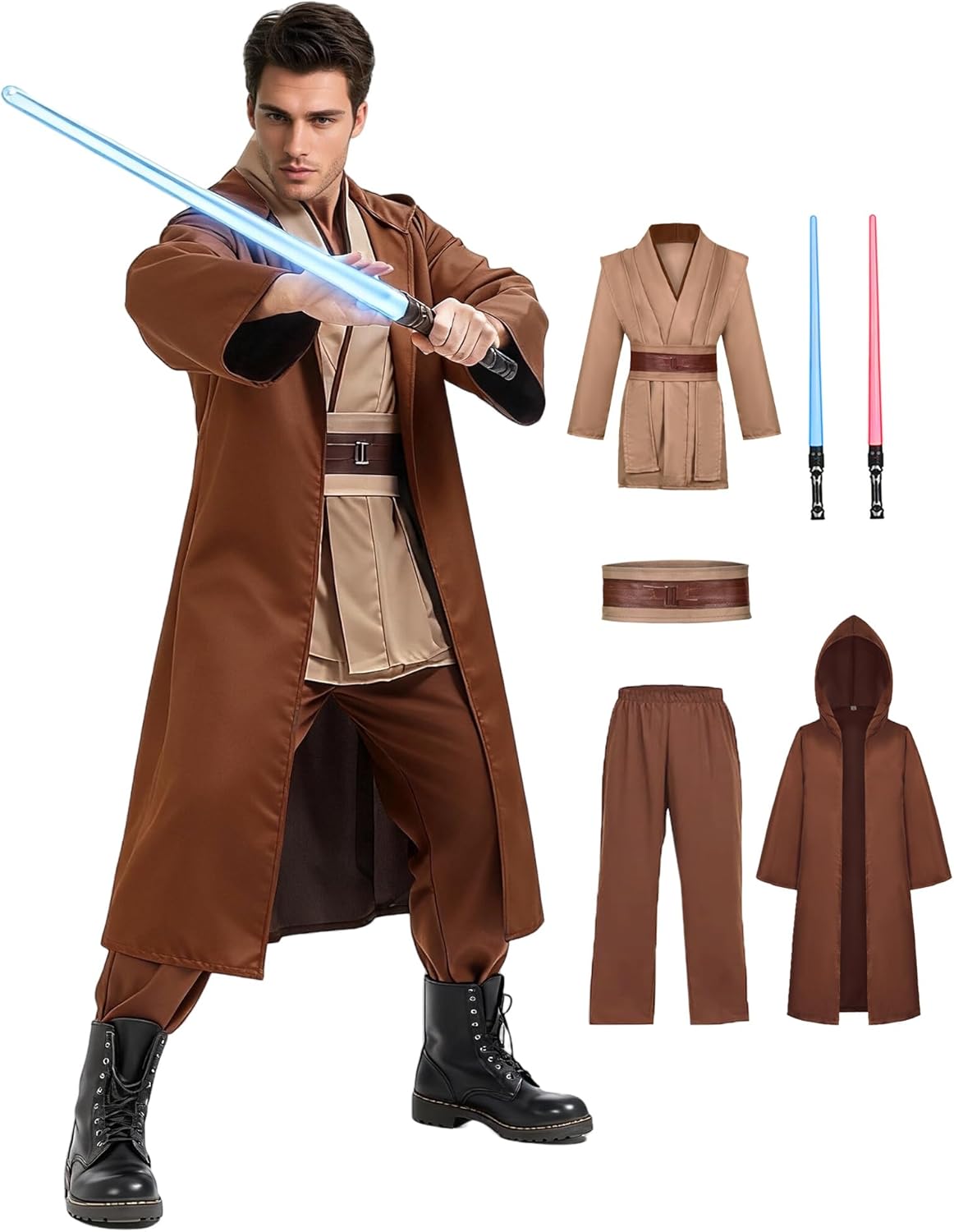 Star Wars Anakin Skywalker Cosplay Costume Black Halloween Outfits Full Set Suit