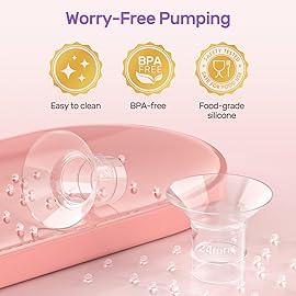 Nuliie 8PCS Silicone Flanges Insert Replacement Kit, Flange Sizing Kit 24mm for 27mm Flange/Shield Breast Pumps, Pumping Essential Kit for Moms