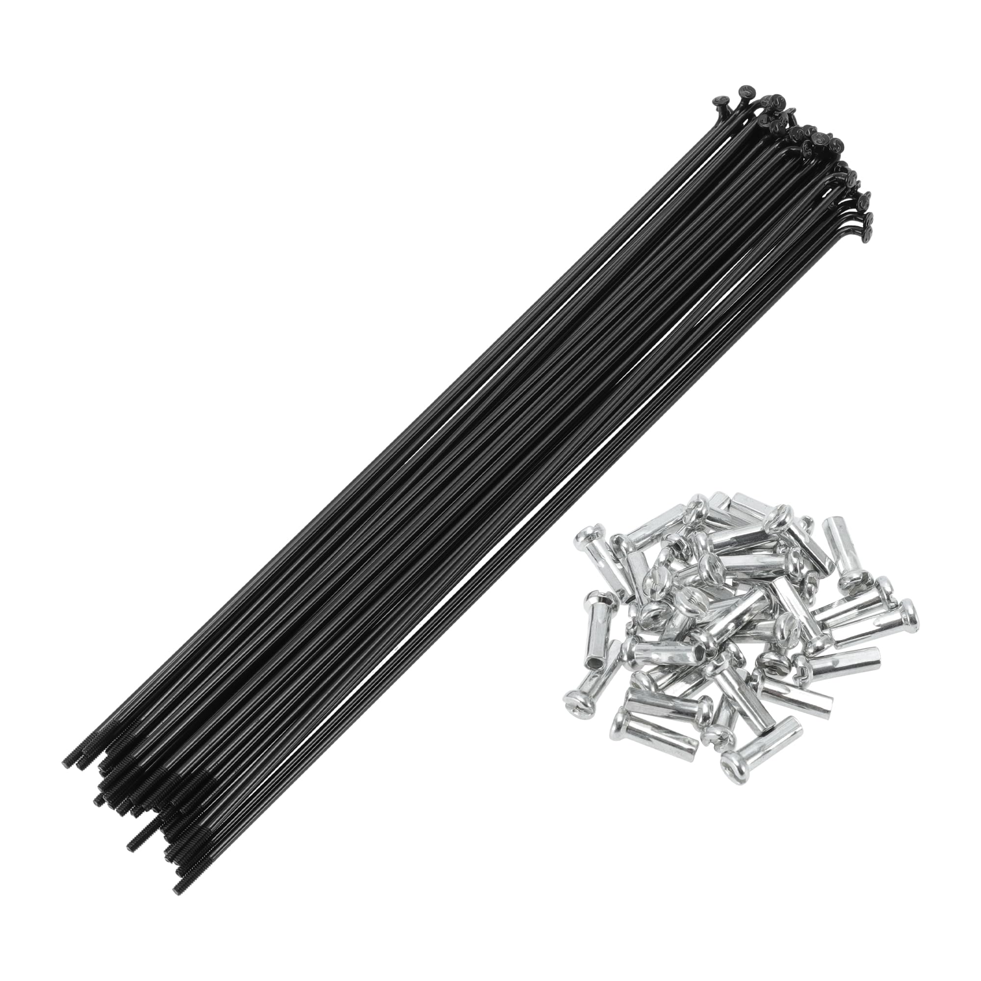 Motoforti Universal Bicycle Spokes Bike Wheel Spokes 14G 193mm Length Carbon Steel Black 1 Set
