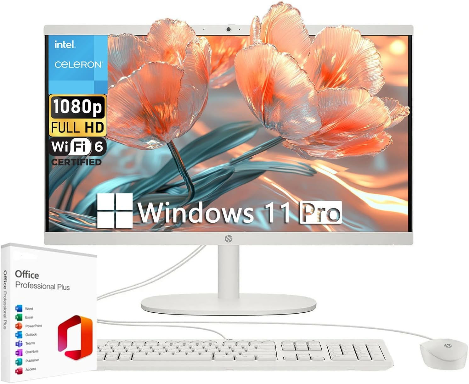 HP 21.5″ All-in-One Desktop Computer, Anti-Glare 1080P FHD Display, Intel Celeron J4025, Intel UHD Graphics 600, 16GB RAM 512GB SSD, Webcam, WiFi 6, with Microsoft Office Lifetime License, Win 11 Pro HP 21.5″ All-in-One Desktop Computer, Anti-Glare 1080P FHD Display, Intel Celeron J4025, Intel UHD Graphics 600, 16GB RAM 512GB SSD, Webcam, WiFi 6, with Microsoft Office Lifetime License, Win 11 Pro