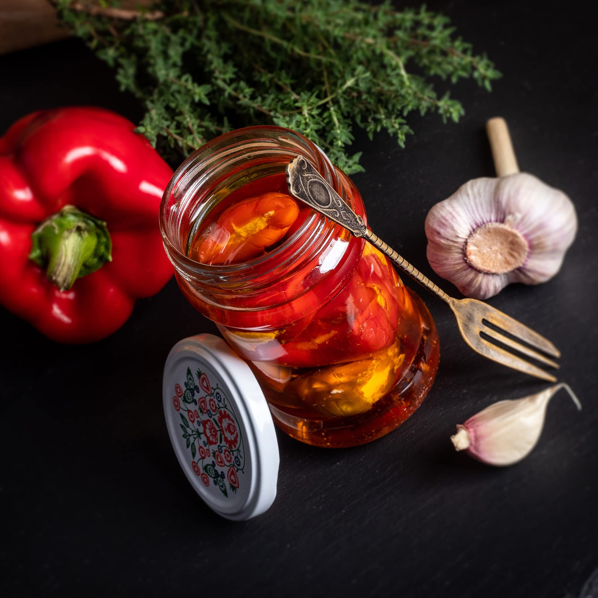 KADAX fi66 małe słoiki na przetwory, 315 ml, słoiki na miód, słoiki na dżemy z pokrywką, hermetyczne słoiki, słoiki na przetwory, słoiki na miód (100 sztuk, ula)