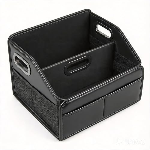 Adullama Car Storage Organizer Reinforced Dividable Leather
