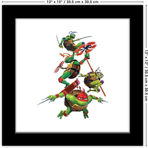 Miniatura 6 de Trends International Gallery Pops Nickelodeon Teenage Mutant Ninja Turtles Mutant Mayhem - Póster de pared de héroes de media concha, 12 x 12