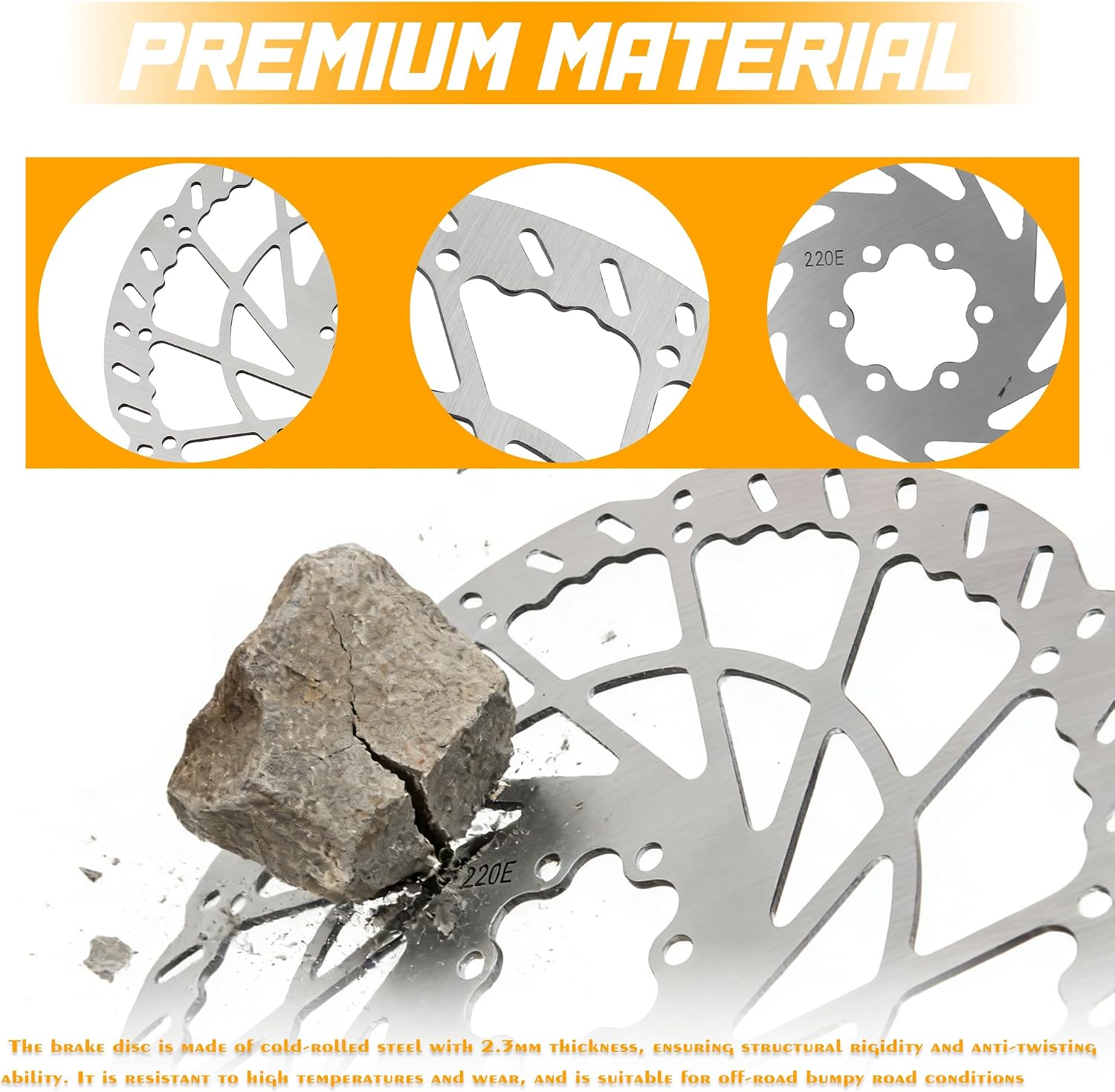 220mm Front Brake Disc Brakes Rotors Replacement for Talaria Sting X3 MX3 MX4 Electric Dirt Bike