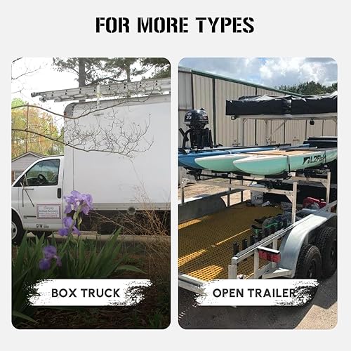 Miniatura 5 de StarONE Soporte de escalera de remolque de aluminio ajustable para remolques abiertos y cerrados