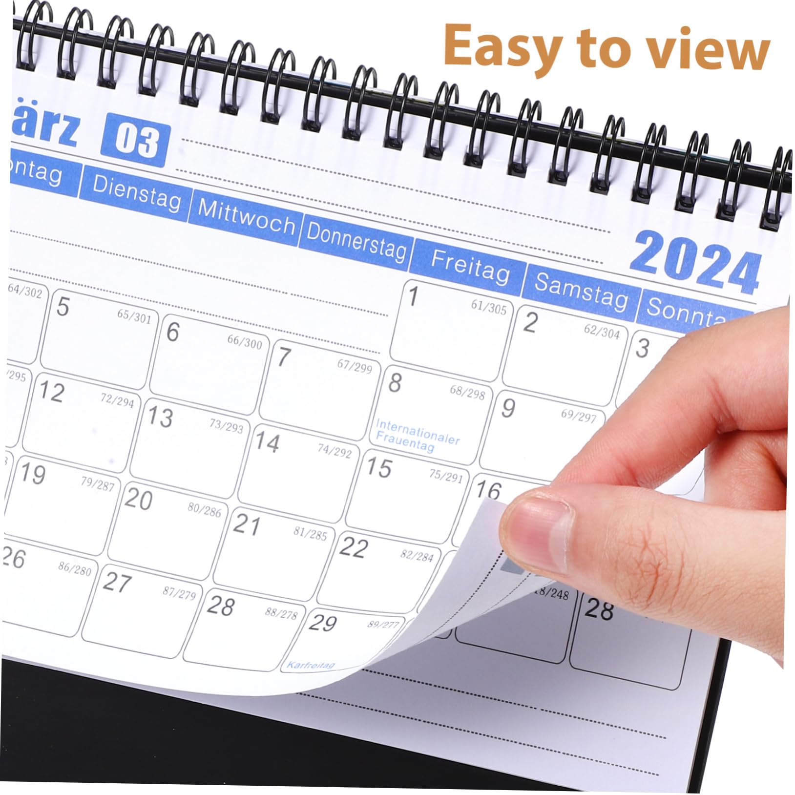 Tofficu 4stücke Büro Tischkalender Monatskalender für Schreibtisch Stehtischkalender Dekorativer Monatsplaner Tischkalender-dekoration Terminplaner Heimkalender Tischkalender-ornament