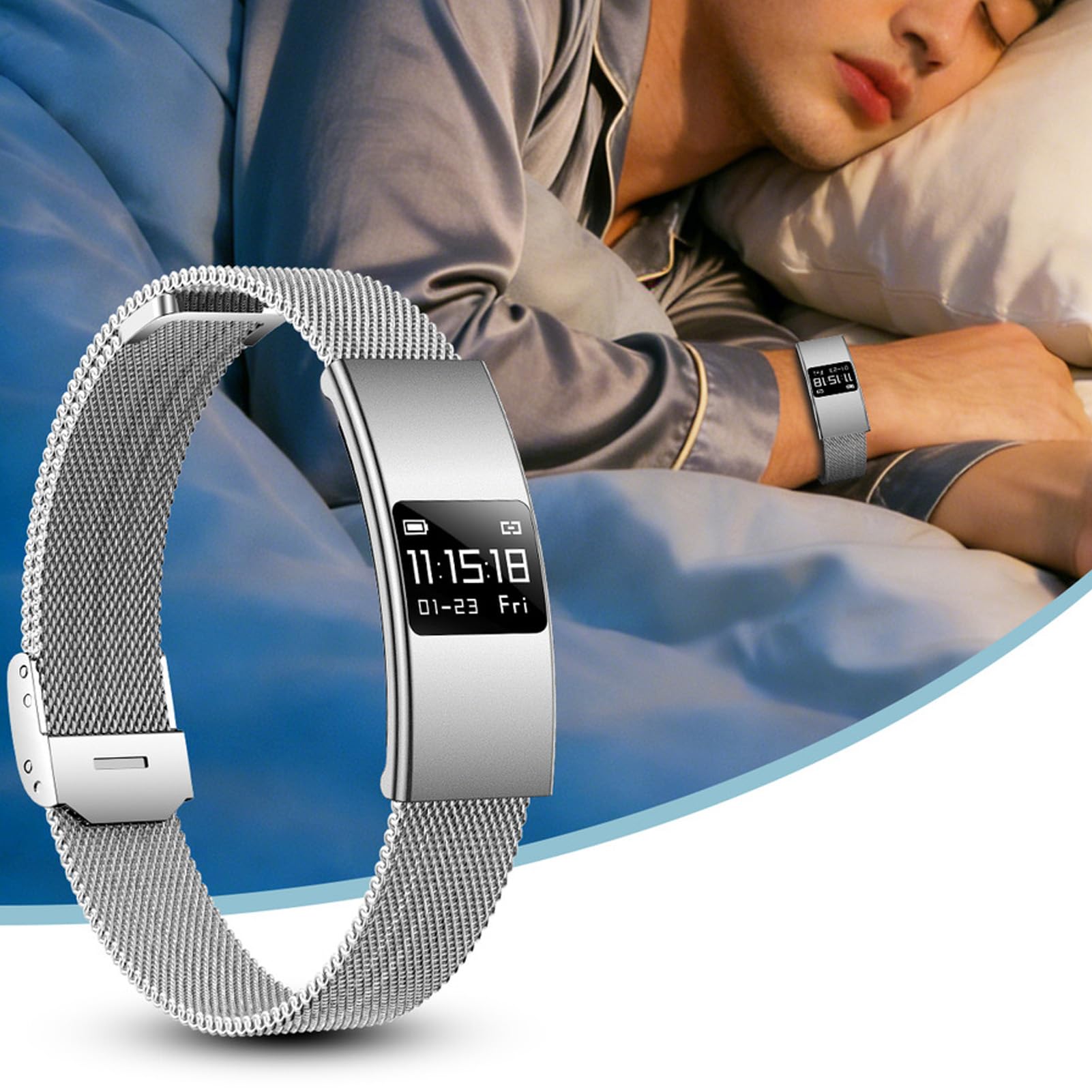 Sxhlseller Bracciale Intelligente per Donna Uomo, Monitoraggio della Salute, Molteplici modalità Sportive